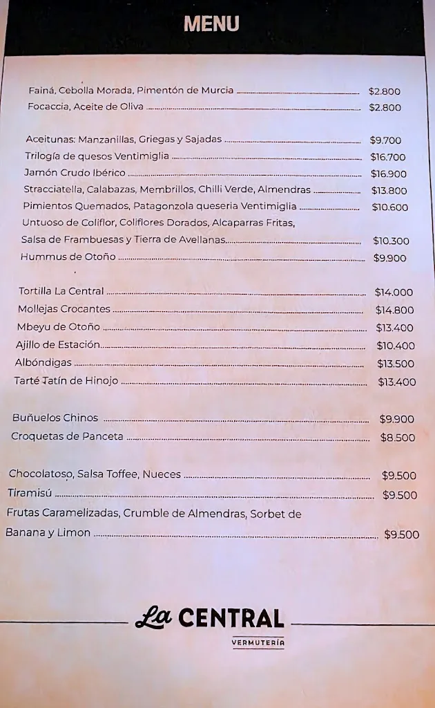 Menu_La Central Vermutería_Mendaza_image_1