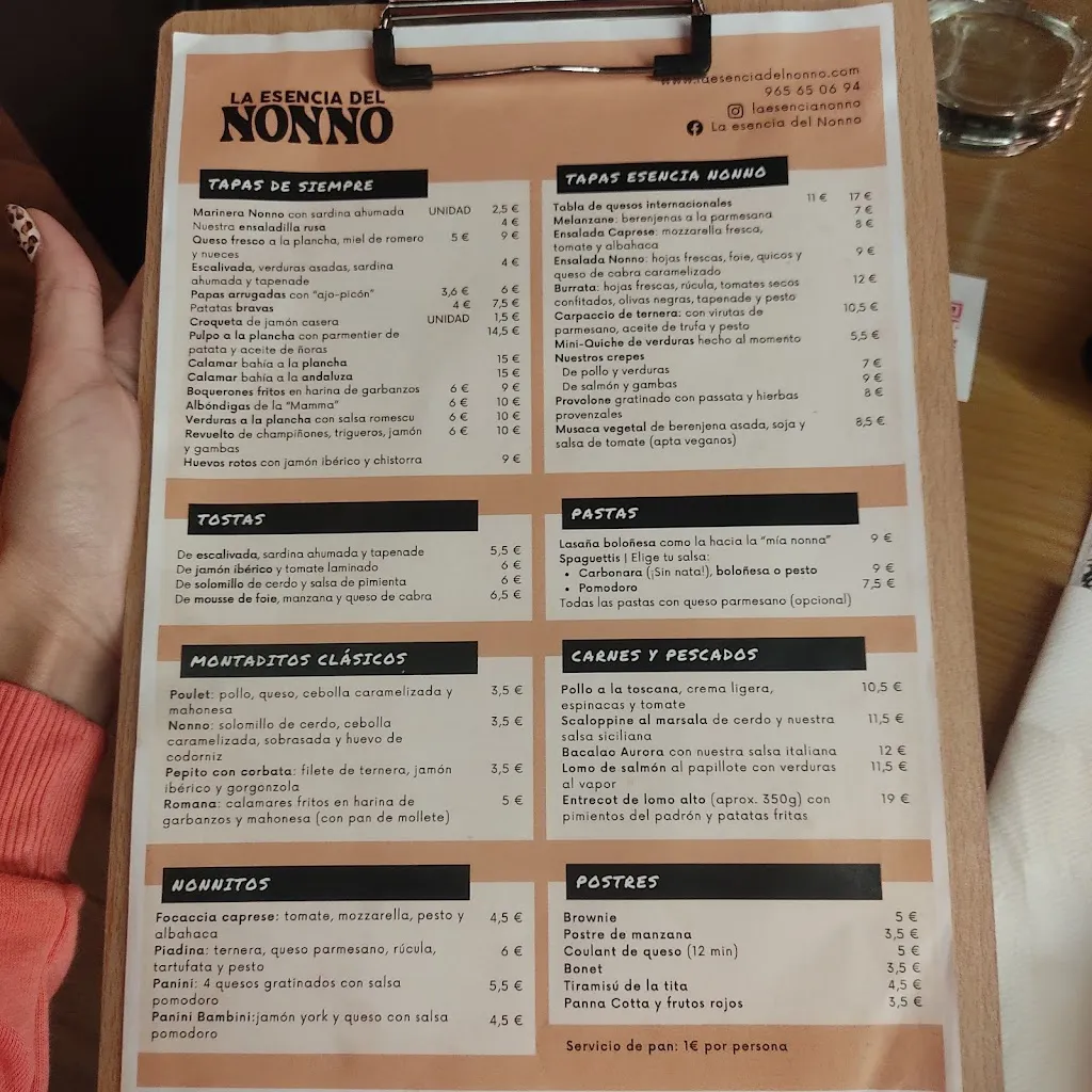 Menu_La Esencia del Nonno_Sant Joan dAlacant_image_2