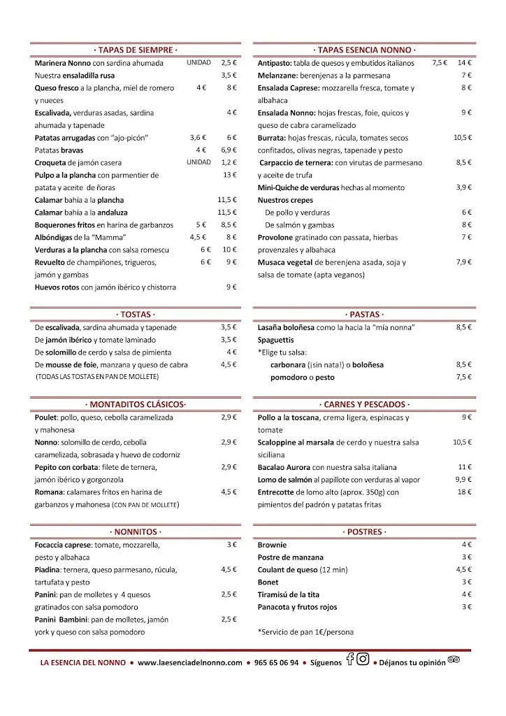 Menu_La Esencia del Nonno_Sant Joan dAlacant_image_3