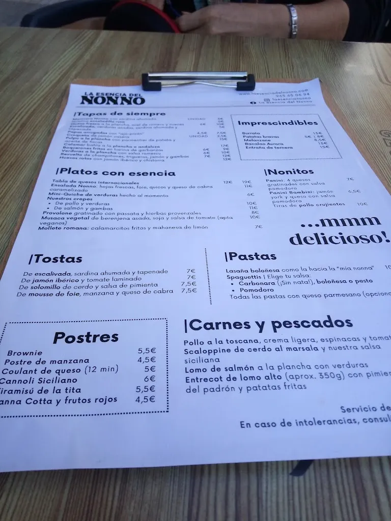 Menu_La Esencia del Nonno_Sant Joan dAlacant_image_4