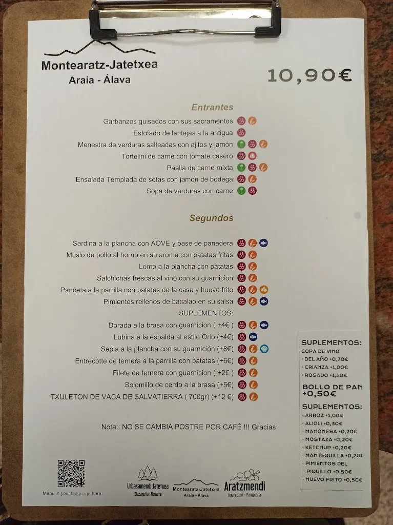 Menu_Hotel Valcarce_Olazagutía_image_2