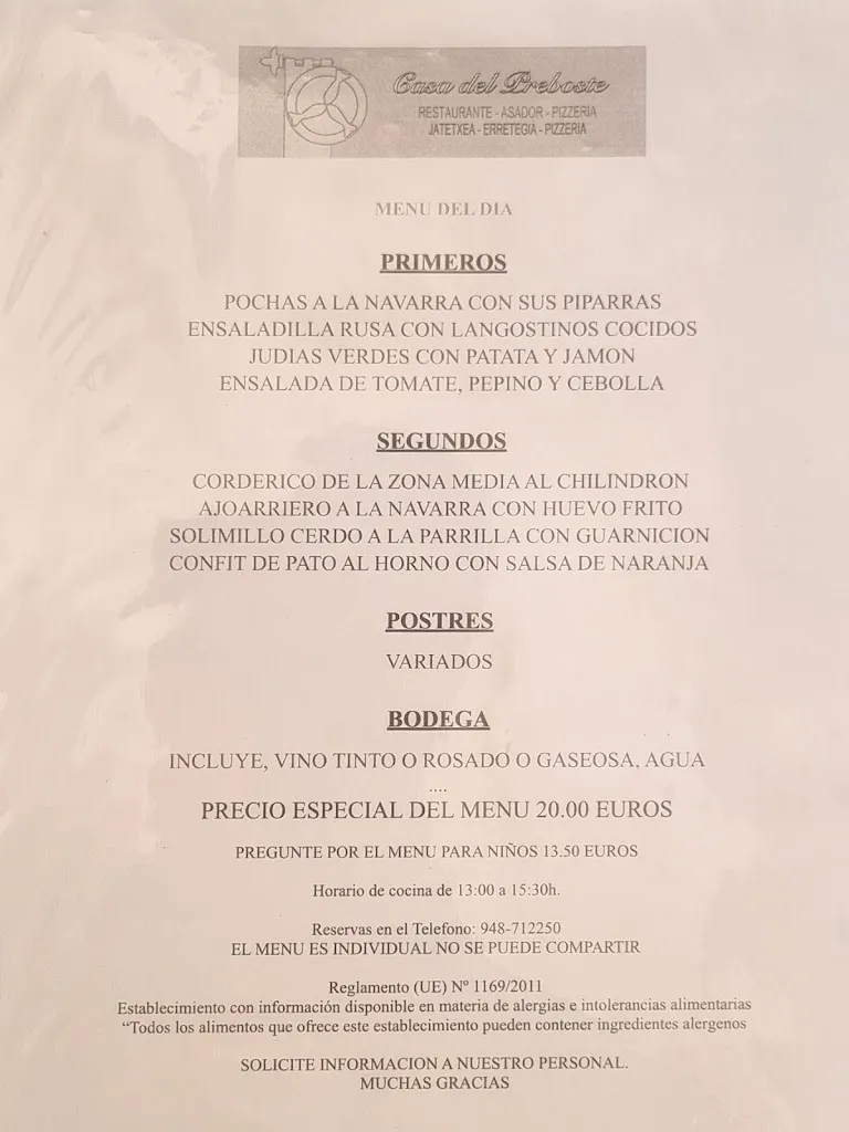 Menu_Casa del Preboste_Olite_image_2