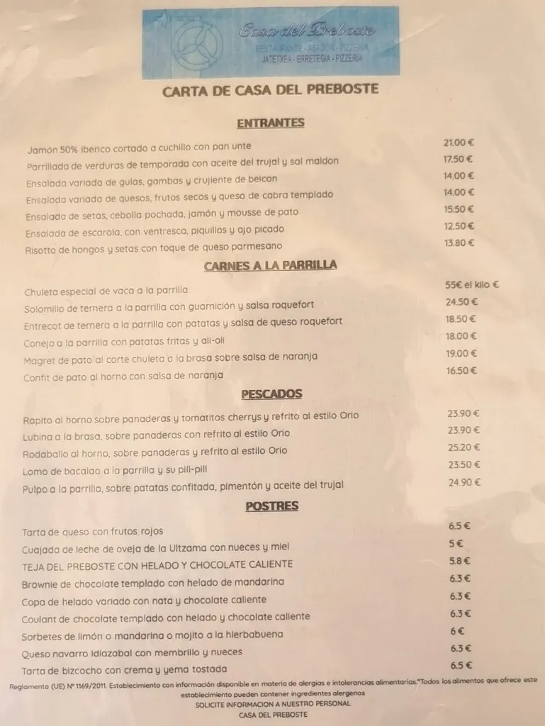 Menu_Casa del Preboste_Olite_image_3