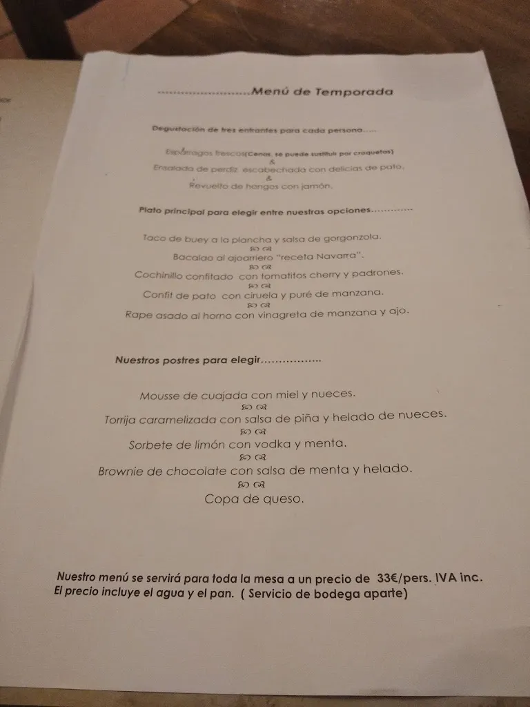 Menu_Merindad de Olite_Olite_image_3