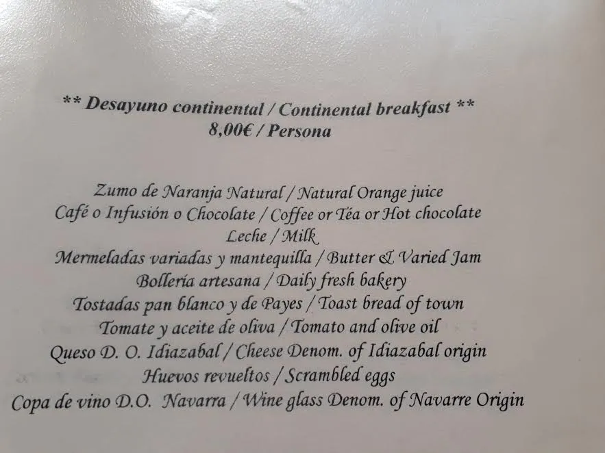 Menu_Merindad de Olite_Olite_image_4