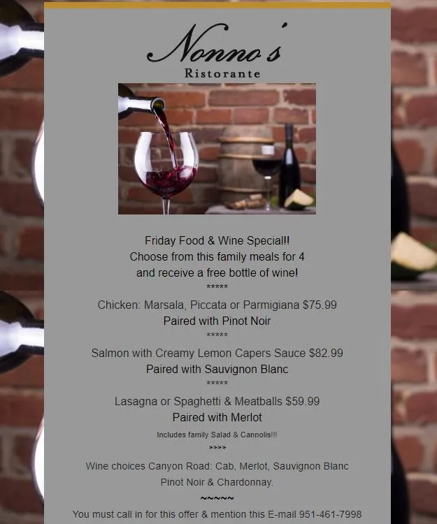 Menu_Nonno's Ristorante_Murieta_image_2