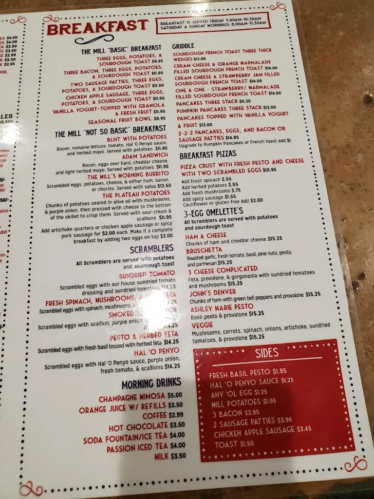 Menu_The Mill Restaurant_Murieta_image_3