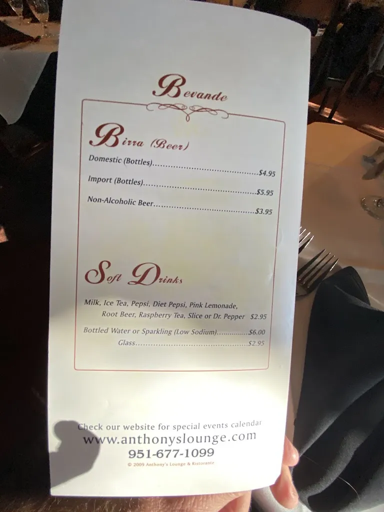 Menu_Anthony's Lounge & Ristorante_Murieta_image_4