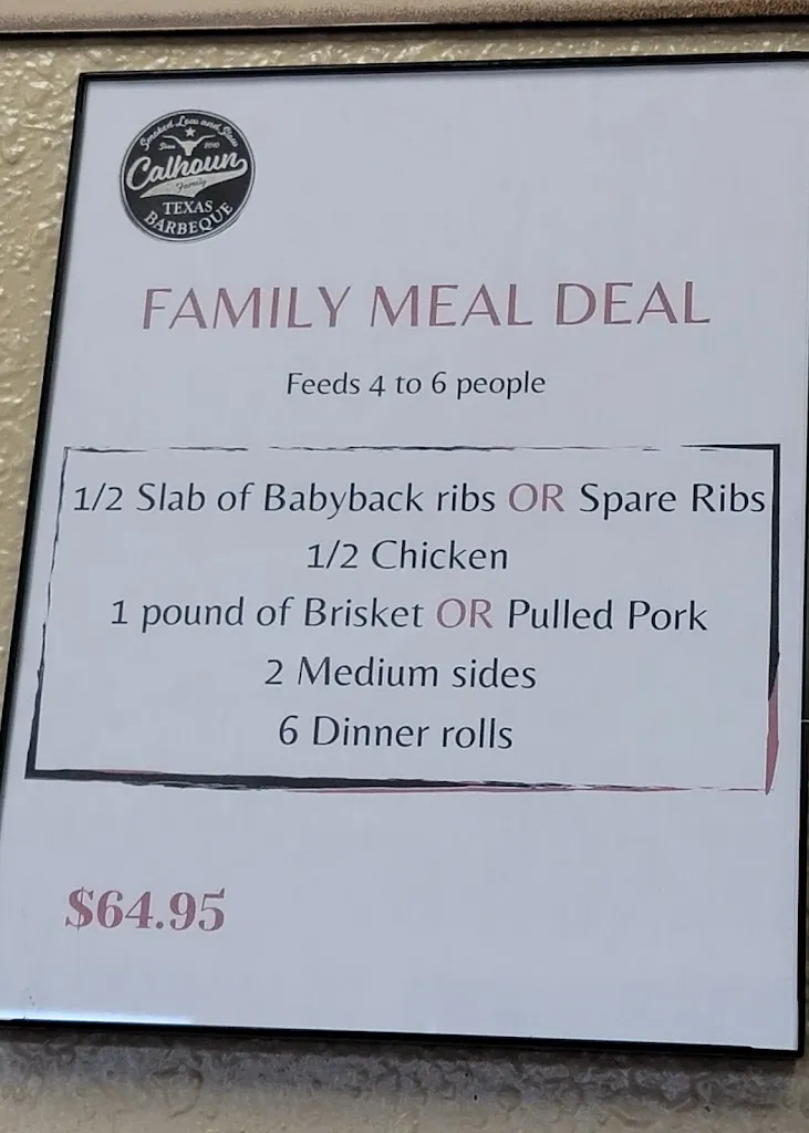 Menu_Calhoun Family Texas Barbeque_Murieta_image_1