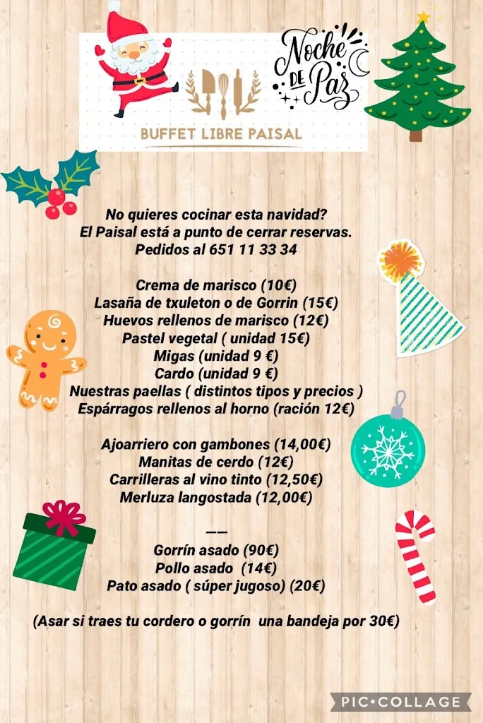 Menu_BUFFET LIBRE Restaurante Paisal_Olite/Erriberri_image_1