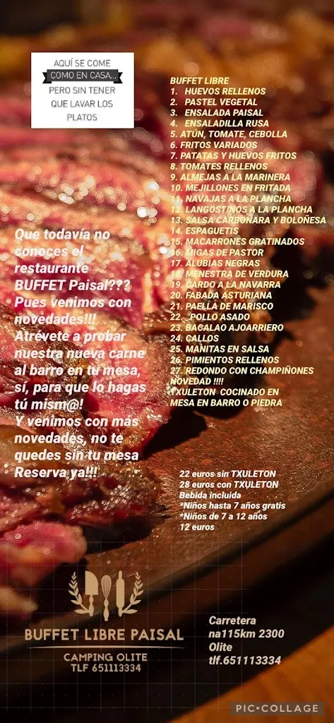 Menu_BUFFET LIBRE Restaurante Paisal_Olite/Erriberri_image_4