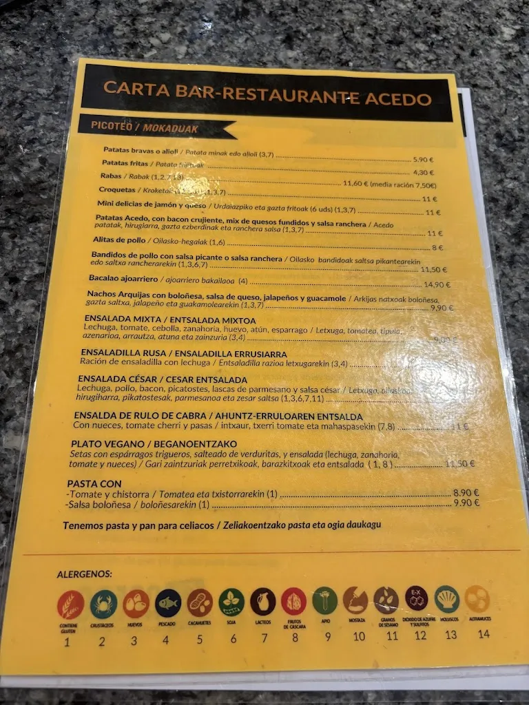 Menu_Bar restaurante Camping Acedo_Piedramillera_image_3