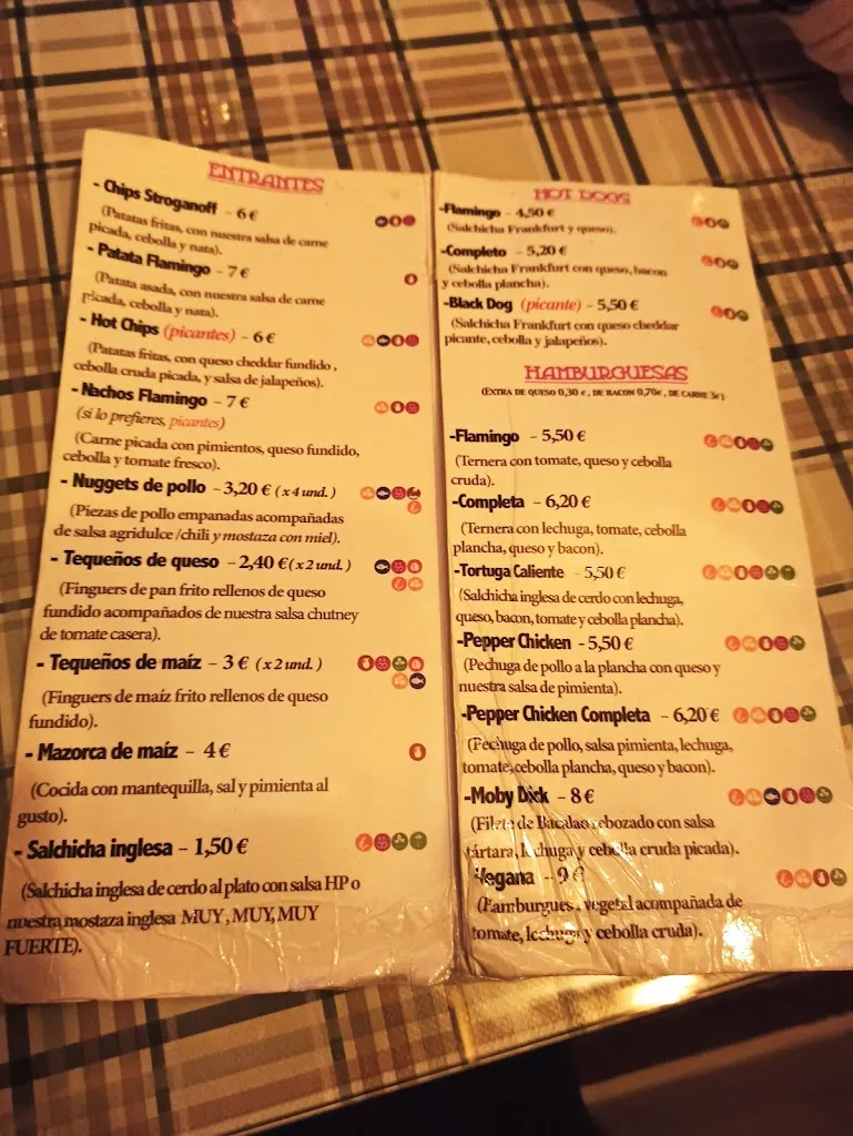 Menu_Flamingo English Bar_Sant Joan dAlacant_image_3