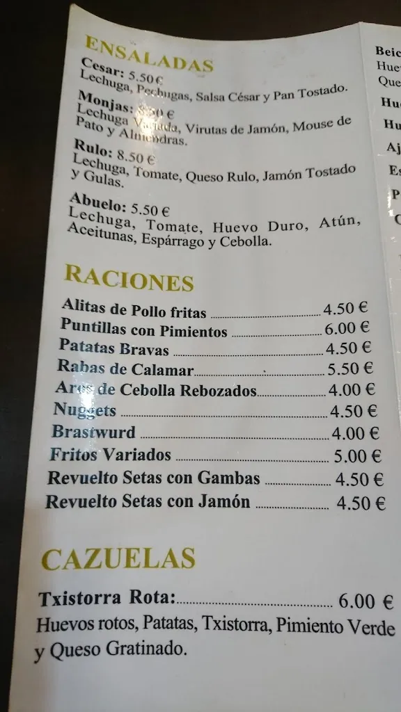 Menü_LA TABERNA 《BOCACCIO 》_Ribaforada_Bild_1