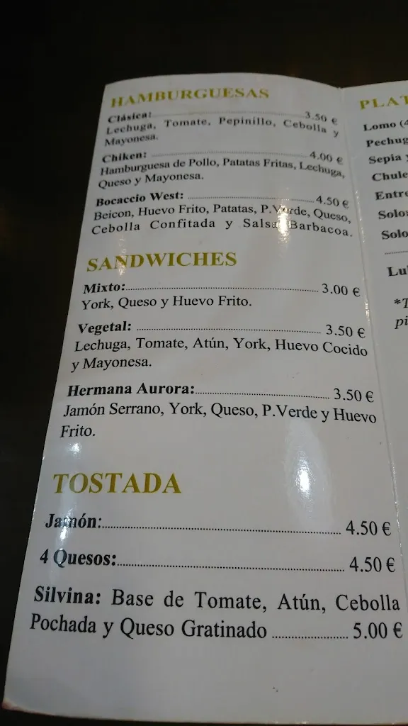 Menü_LA TABERNA 《BOCACCIO 》_Ribaforada_Bild_3