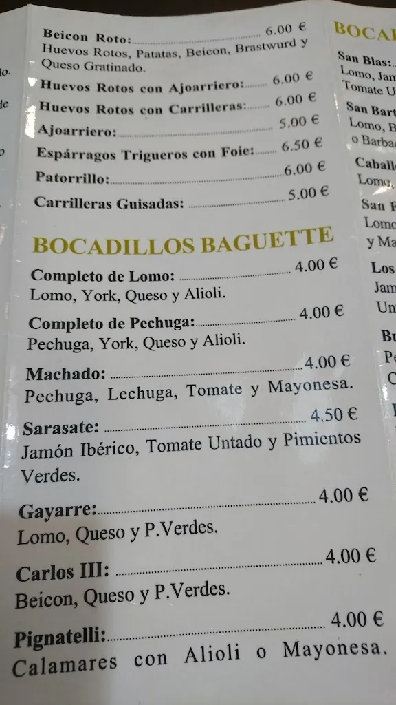 Menü_LA TABERNA 《BOCACCIO 》_Ribaforada_Bild_4