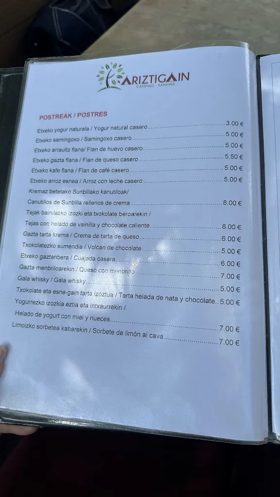 Menu_Ariztigain Jatetxea • Sunbilla_Sunbilla_image_2