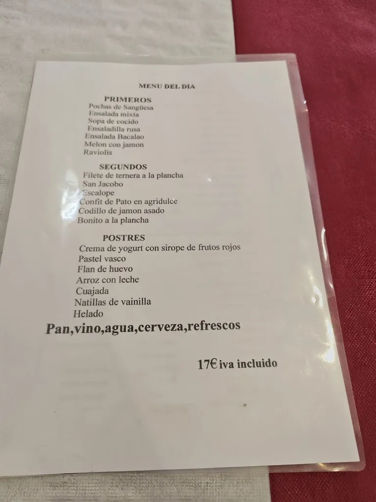 Menu_Bar Restaurante 1920_Sangüesa/Zangoza_image_2
