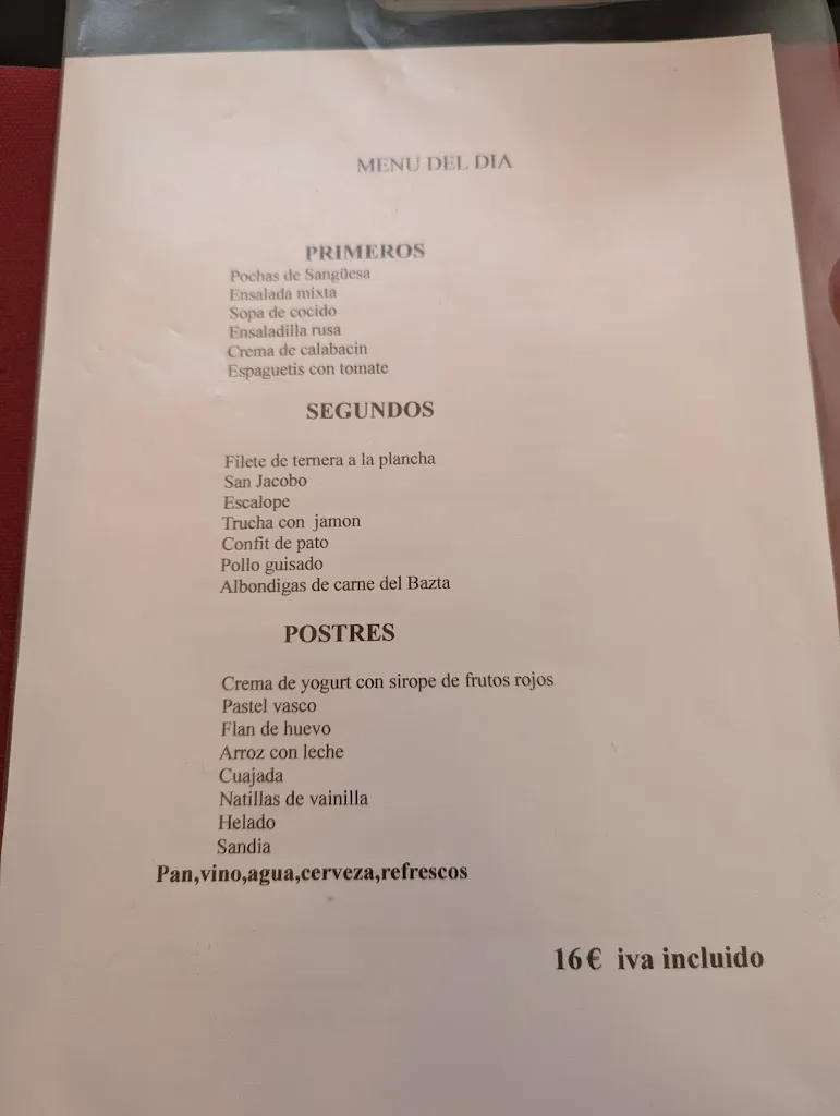 Menu_Bar Restaurante 1920_Sangüesa/Zangoza_image_4