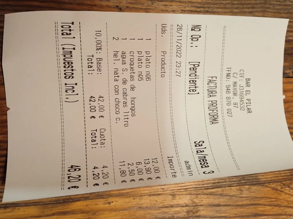 Patricia Domínguez_Bar El Pilar_Sangüesa/Zangoza_review