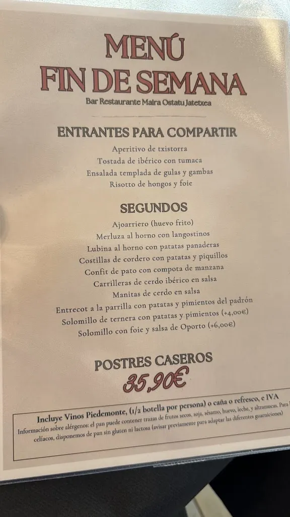 Menu_Maira Restaurant_Segundo Ensanche_image_1