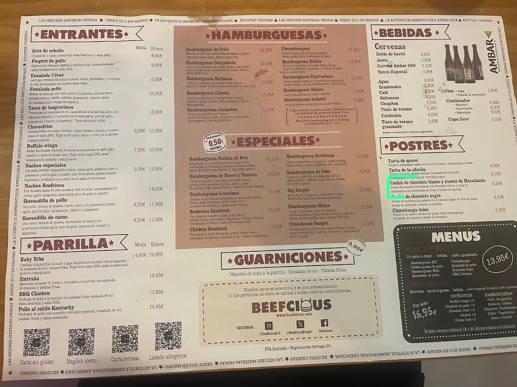 Menu_Beefcious Ensanche de Vallecas_Segundo Ensanche_image_1