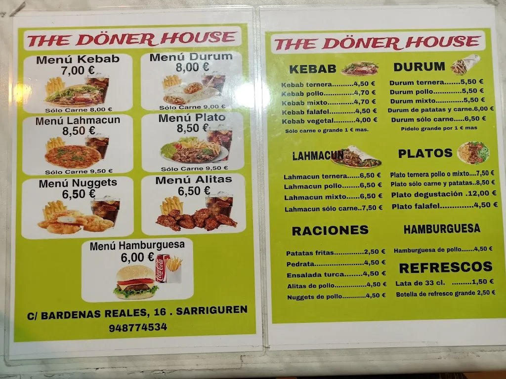 Menu_The Döner House_Sarriguren_image_1