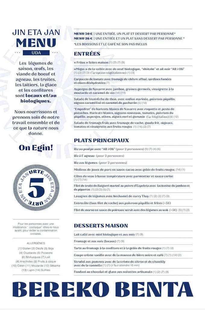 Menu_Bereko Benta Jatetxea Izpegi, Erratzu_Urrotz_immagine_2