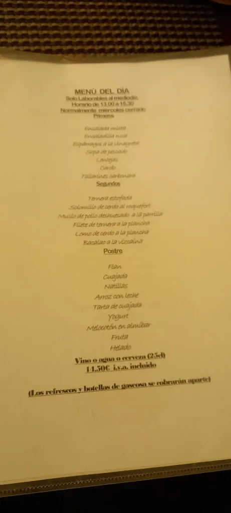 Menu_Bar restaurante La Peña_Tafalla_image_4