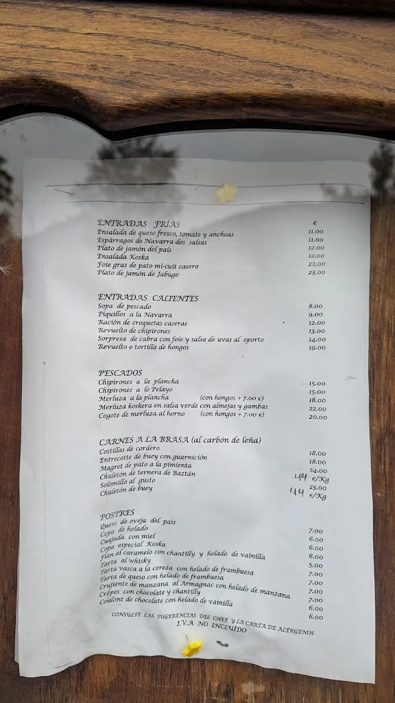 Menu_Restaurante La Koska_Urdazubi/Urdax_image_1