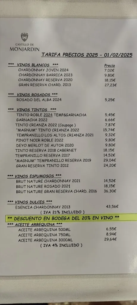 Menu_BODEGAS CASTILLO DE MONJARDIN SA_Villamayor de Monjardín_image_2
