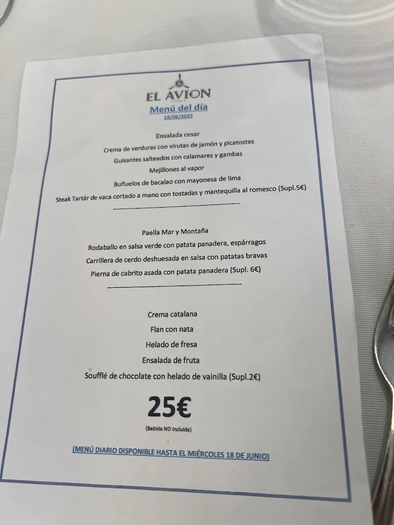Menu_Restaurant L'Avió_Avión_image_1