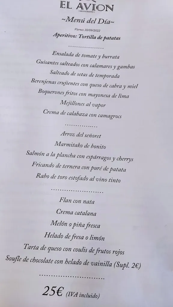 Menu_Restaurant L'Avió_Avión_image_2