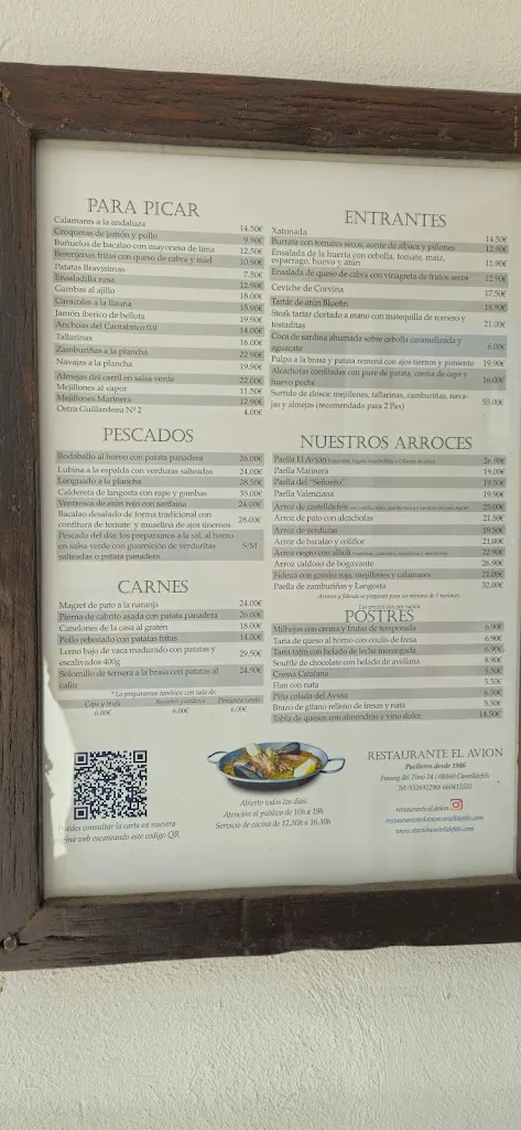 Menu_Restaurant L'Avió_Avión_image_3