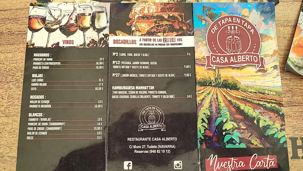 Menu_Bar Casa Alberto De Tapa En Tapa_Tudela_image_3