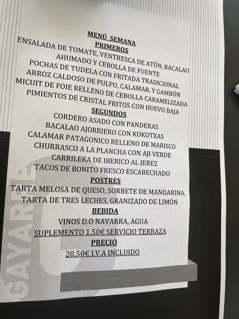 Menu_Gayarre Bar Restaurante_Tudela_image_1