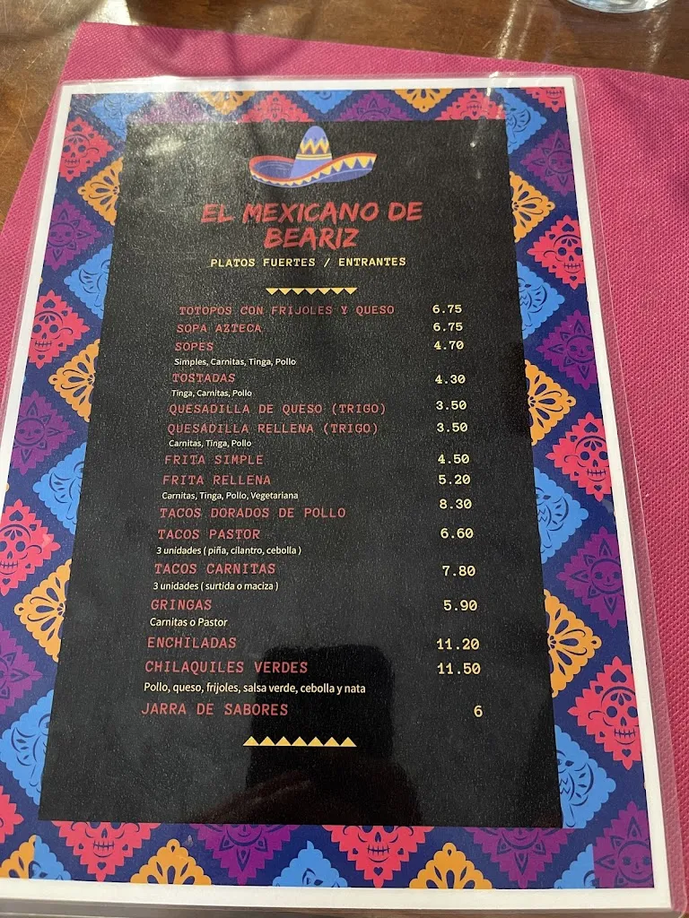 Menu_El mexicano de Beariz_Beariz_image_3
