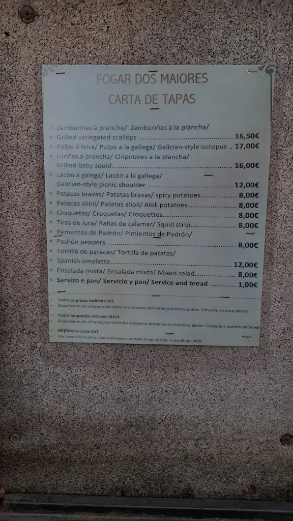 Fogar do Maior restaurant in Allariz