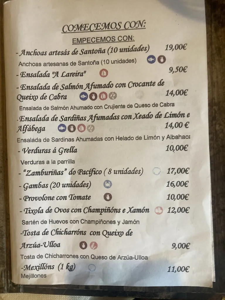 Menü_A Lareira Restaurante_Cabana de Bergantiños_Bild_2