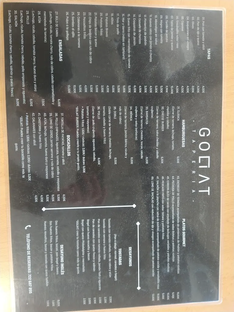 Menu_GOLIAT - TAPAS - BAR_San Fulgencio_image_4