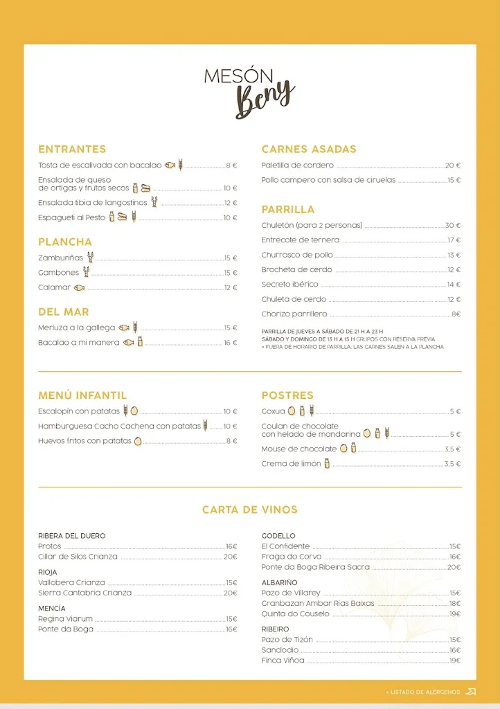 Menü_Mesón Beny_Calvos de Randín_Bild_1