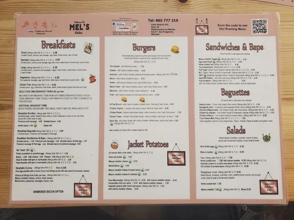 Menu_Mel's Kitchen_San Fulgencio_image_1