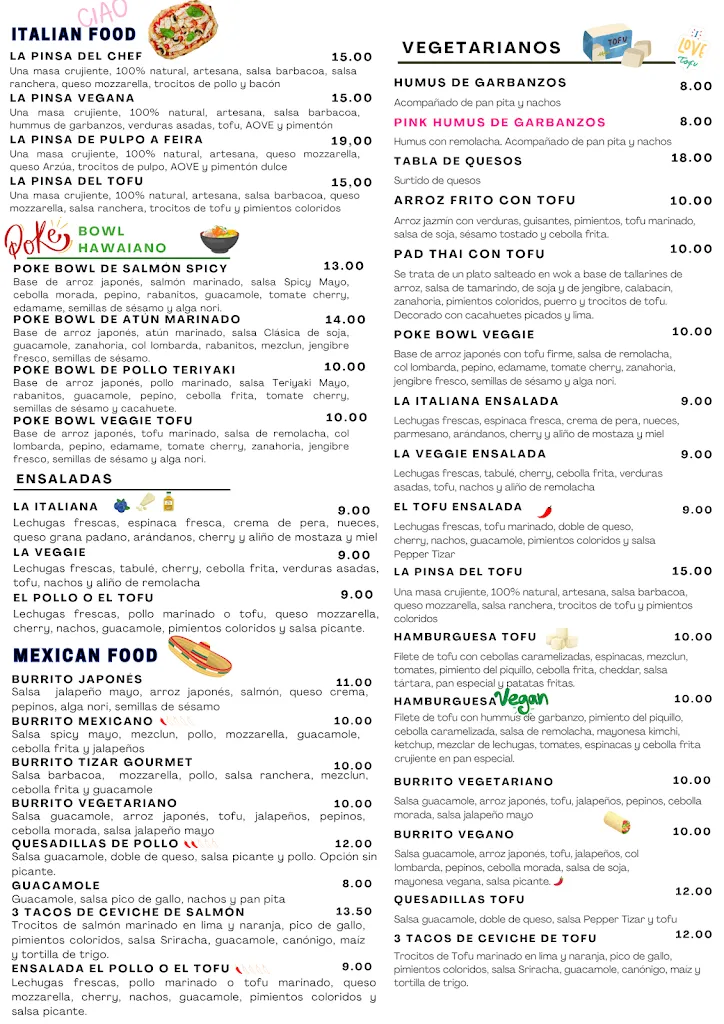 Menu_Tizar Gourmet Urban Food_Boborás_image_2