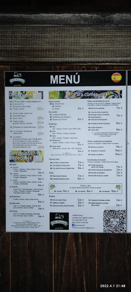 Menu_La Estación Gastrobar_San Fulgencio_image_2