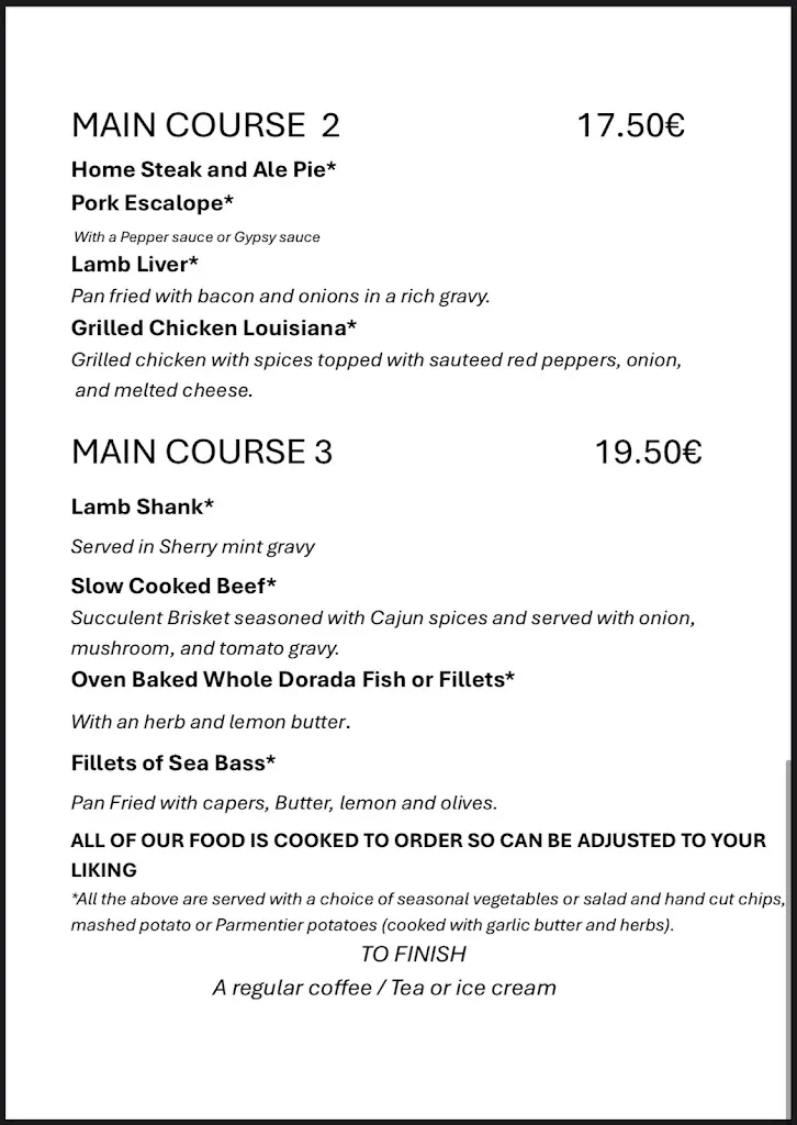 Menu_AJ's restaurant & bar_San Fulgencio_image_3