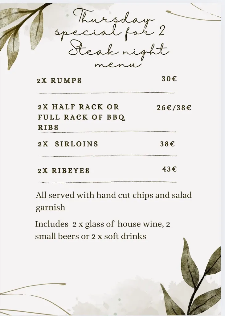 Menu_AJ's restaurant & bar_San Fulgencio_image_4