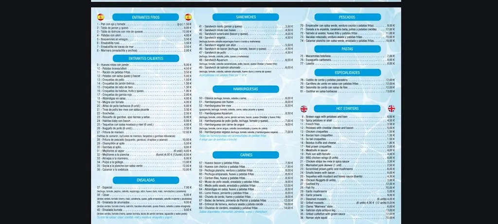 Menu_AQUARIUM_San Fulgencio_image_1