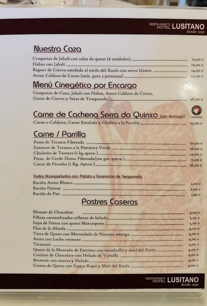 Menu_Restaurante Hotel Lusitano Lobios_Lobios_image_4