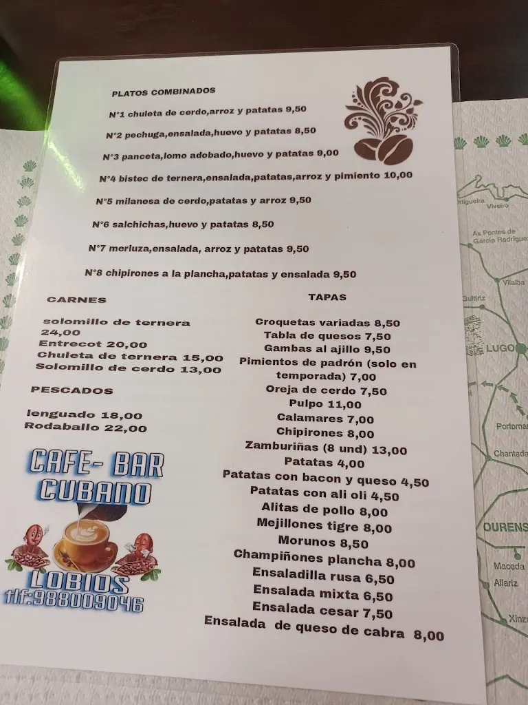 Menu_Bar Cafetería Restaurante Cubano_Lobios_image_3