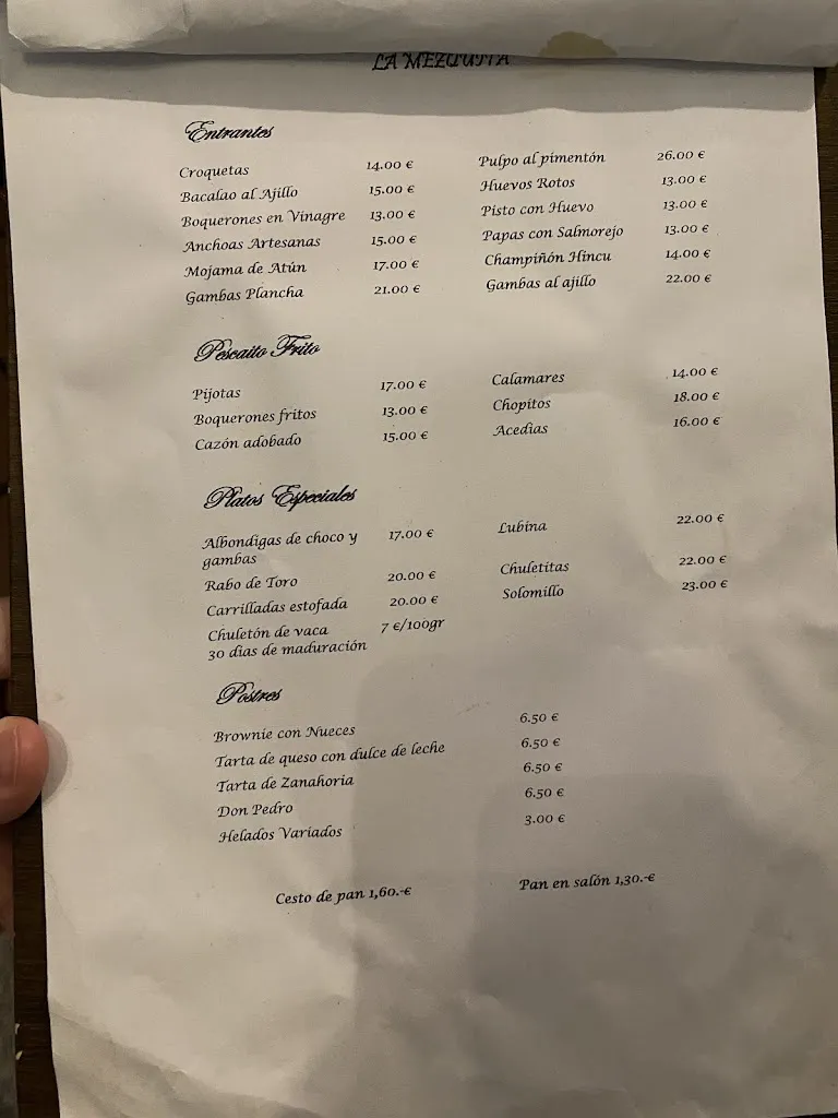 Menu_Taberna La Mezquita_Mezquita A_image_1